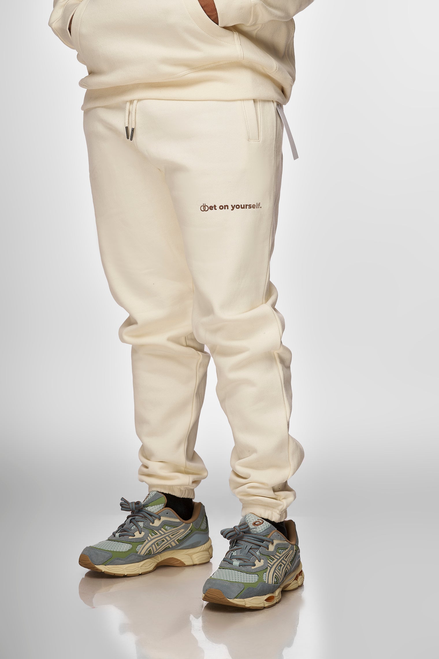 ◎BADBLOOD◎ Beyond Cash Soft Jogger Cream w-pts24-061 ◎BADBLOOD◎ Beyond Cash Soft Jogger Cream w-pts24-061